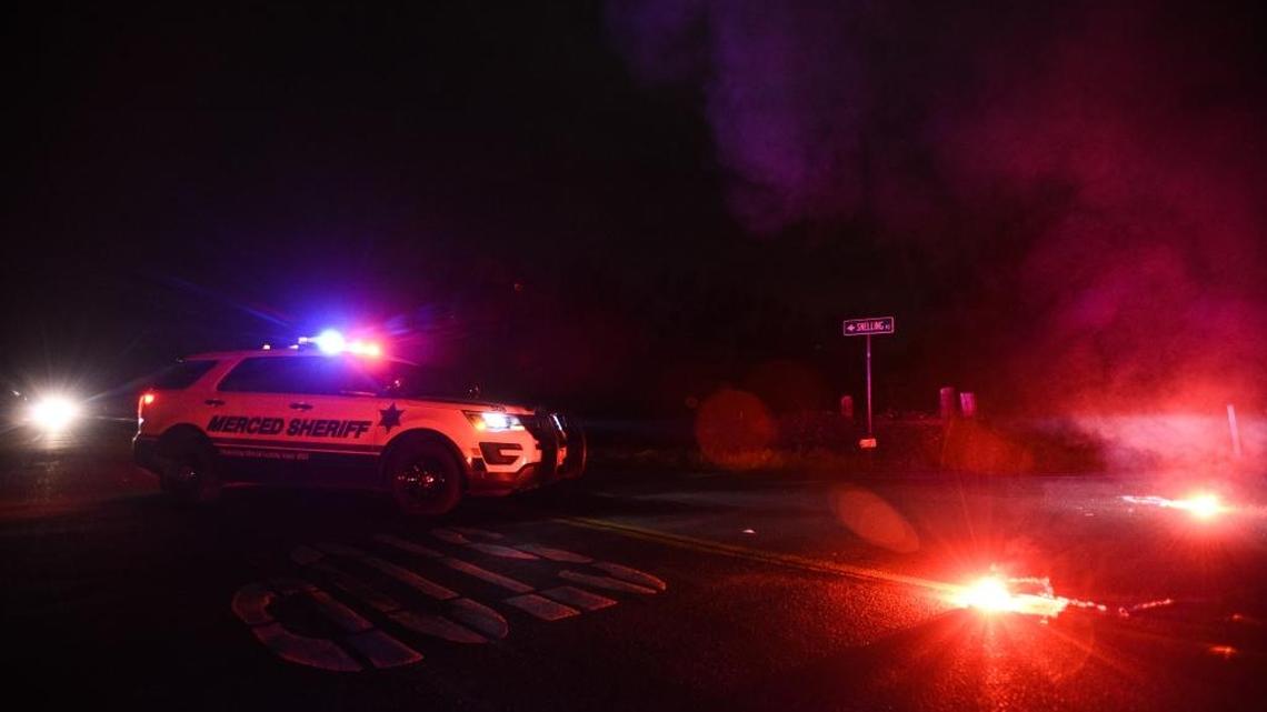 A man was shot by law enforcement Thursday, March 9, 2017, in Merced County, following a long vehicle chase that began in Turlock and ended an more than an hour later in Snelling. The driver of the vehicle opened fire on six law enforcement officials, who returned fire, striking him multiple times. He was flown to a Modesto hospital in critical condition. No law enforcement officials were injured.