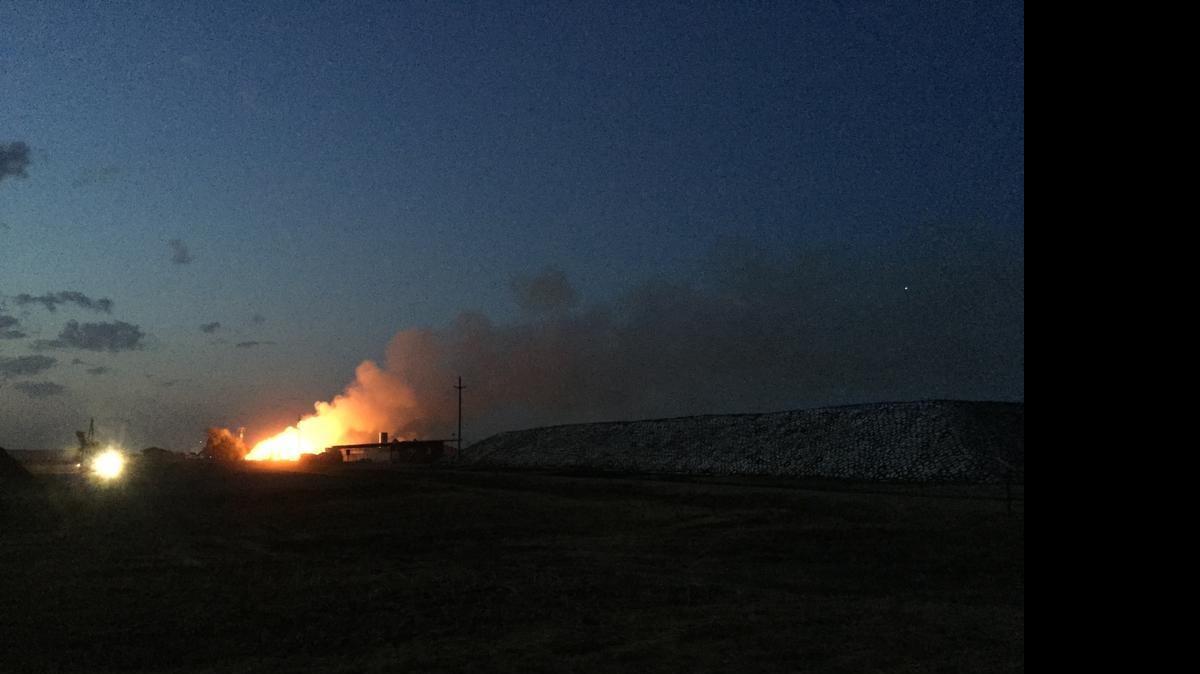 
A haystack fire that burned for several hours Wednesday continues to smolder but is under control, according to a California Department of Forestry and Fire Protection battalion chief. The fire started around 4 p.m. on McNamara Road east of Highway 59 in unincorporated Merced County, said Battalion Chief Jeremy Rahn. 
