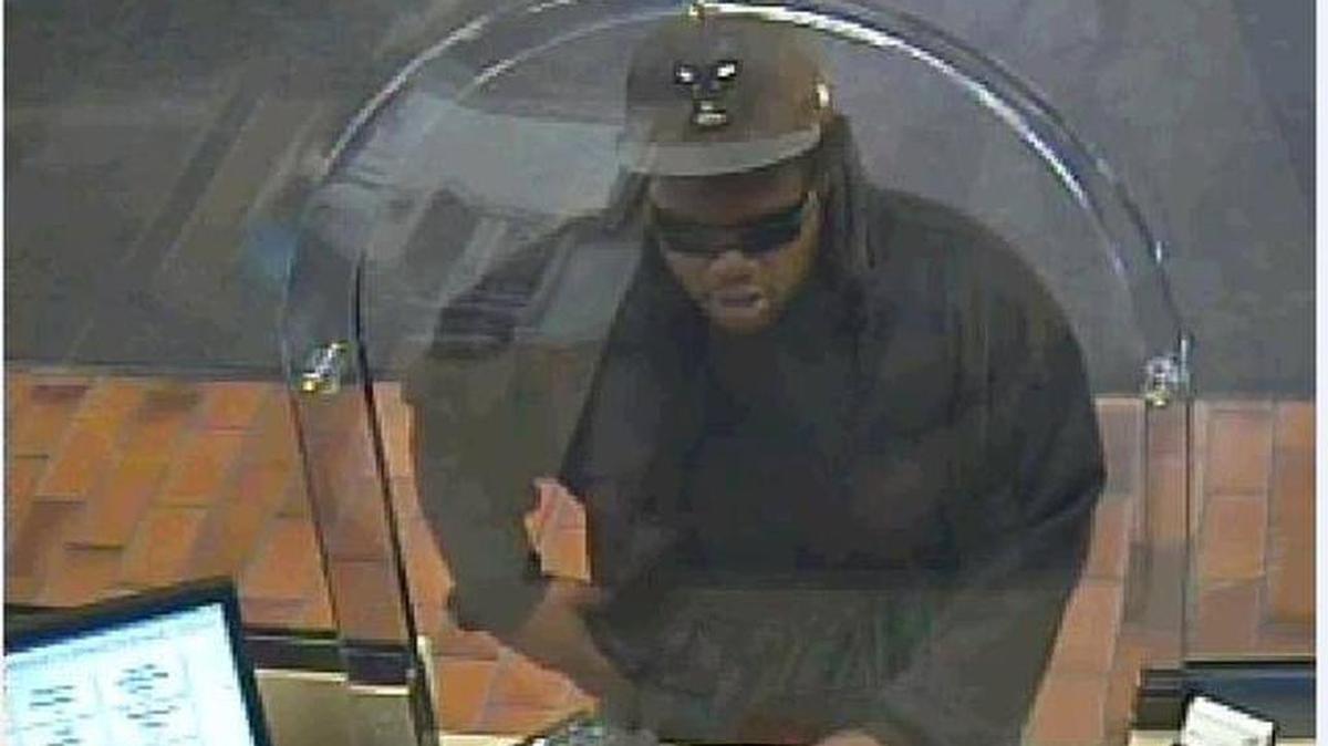 Security-camera footage shows a man suspected of robbing a Citibank on Wednesday, March 9, 2016.