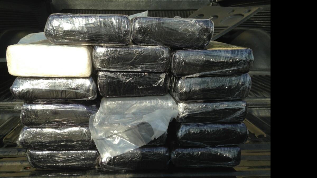 
About 37 pounds of cocaine was seized Wednesday on Highway 99 in Merced County, the California Highway Patrol said.
