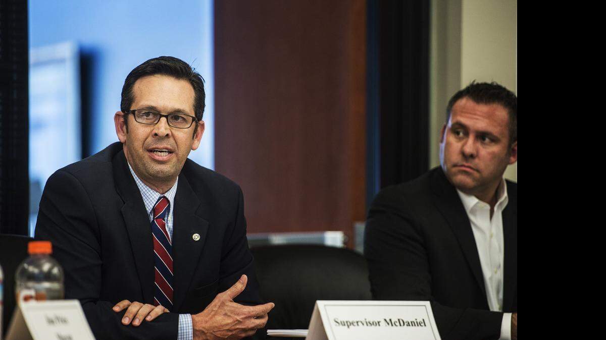 District 3 Supervisor Daron McDaniel, who has opposed other supervisors’ spending requests, made one of his own Tuesday. <137>voted against most of his fellow board members’ funding requests, believes discretionary dollars should be spent on bricks-and-mortar projects, repairing public buildings and public safety, because those expenditures benefit everyone. <137>