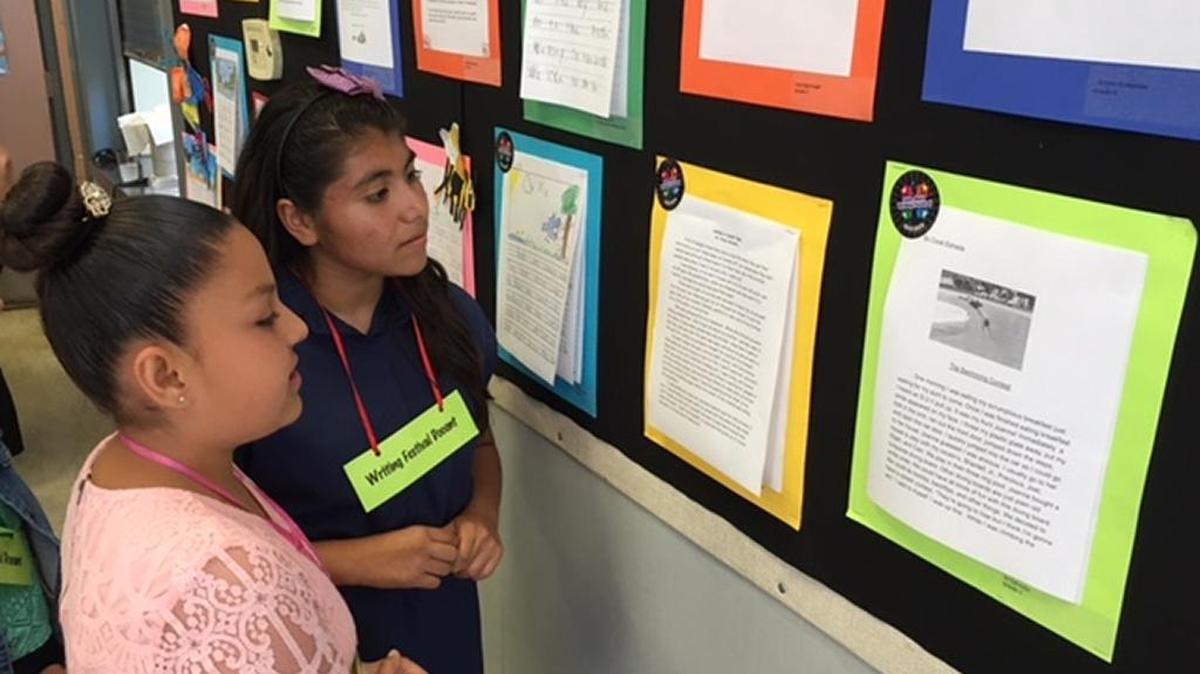 Students at John Muir Elementary in Merced showcased their skills during the school’s 11th annual Writing Festival.