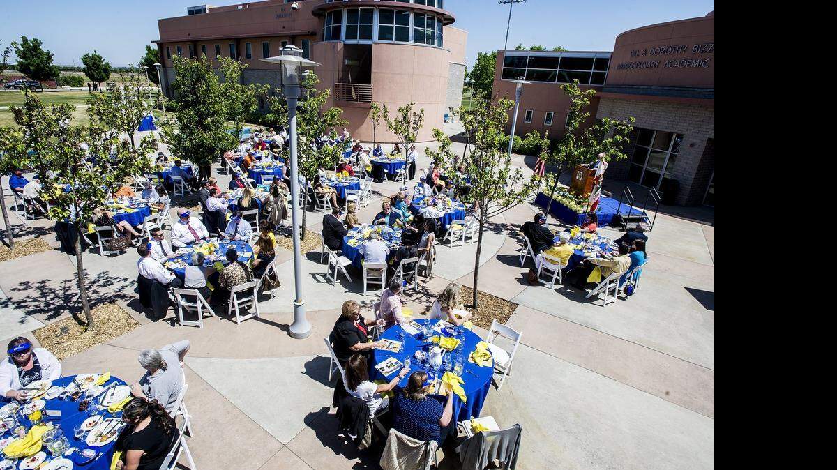 
Merced College president Ron Taylor addresses guests during the 2015 State of the College Address luncheon on the campus of Merced College in Merced, Calif., Friday.
