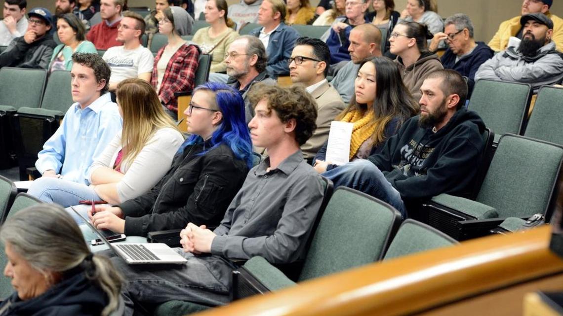 A fuller than normal Merced City Council chambers held a emotional crowd on Wednesday as the Planning Commission discussed an outright ban on cannabis sales, cultivation and delivery, including that used for medicinal purposes.