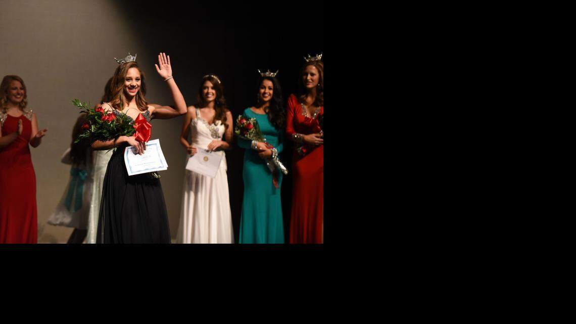 
Rose Beltran, 17, waves to the audience after being crowned Miss Merced County 2015, during the 2015 Miss Merced County, Sierra Nevada, and Yosemite Valley Pageant on Saturday (1-17-15) at the Buhach Colony High School Theater in Atwater.
