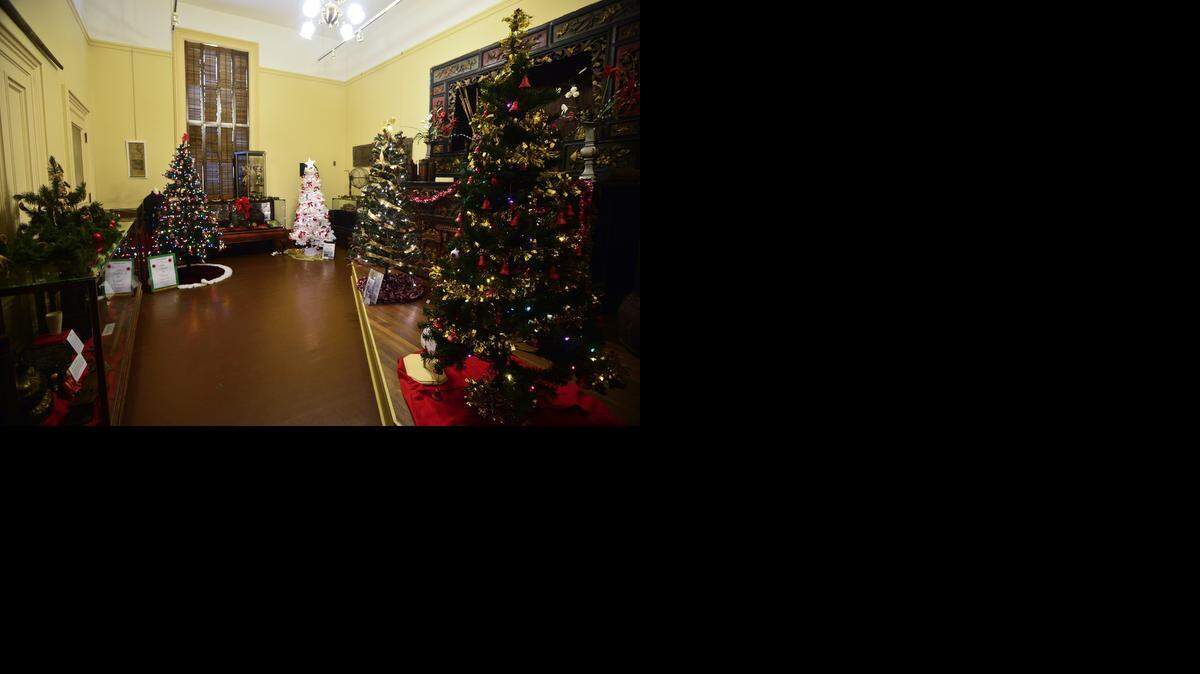 
Community Christmas trees at the Merced County Courthouse Museum  in Merced onWednesday. 
