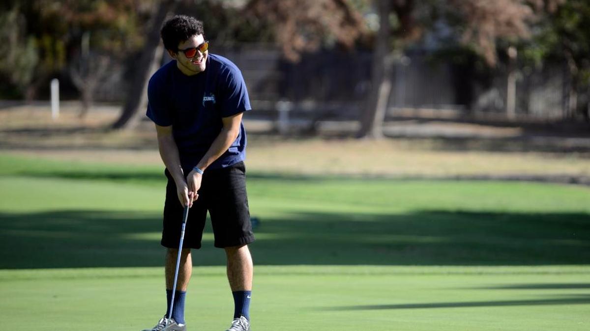 
Daniel Minor, 17, of Atwater lines up a putt Saturday, Sept. 26, 2015, during the eighth annual Stephan Gray Memorial Fund/Merced Police Officers Association Golf Tournament at the Rancho Del Rey Golf Club in Atwater. The event raises about $10,000 a year, according to organizers.


