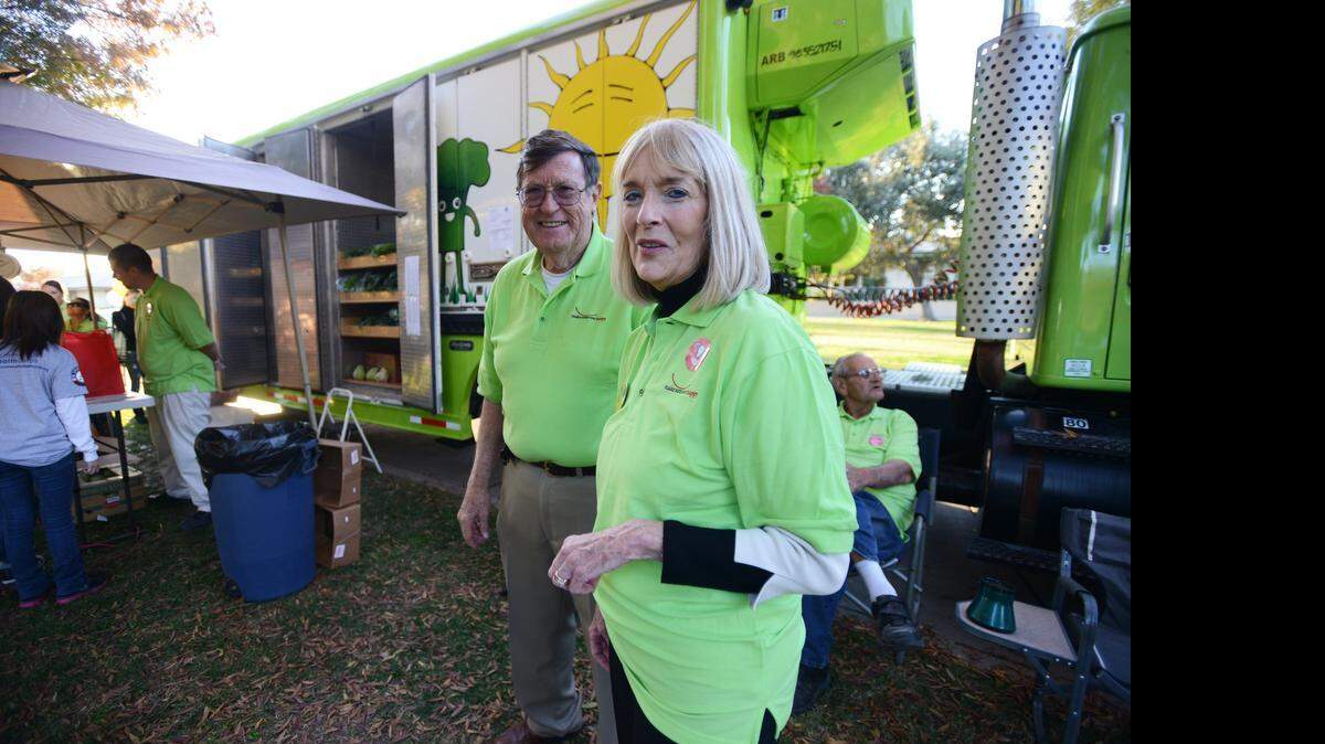 
HSA officials met with Make Someone Happy’s founders, Don Bergman, left, and Nancy Young-Bergman, on April 9 to notify them the contract would be terminated. The Bergmans will continue to operate the truck using their own money. 
