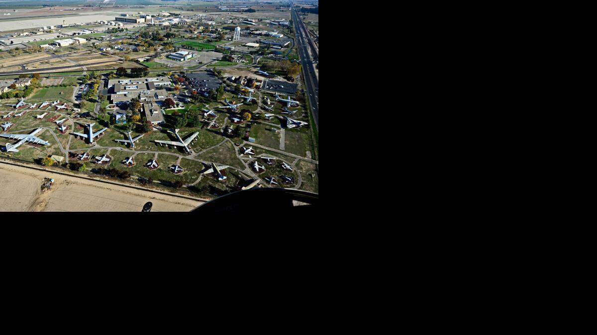 
Castle Air Museum, seen from a Robinson R22 helicopter over Atwater late last year, is expecting a new arrival next week – a Northrop-Grumman EA-6B Prowler. 

