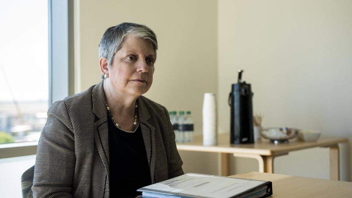 President of the University of California, Janet Napolitano, speaks with media before a Health Care Access Summit hosted by Assemblymember Adam Gray, D-Merced, on the University of California, Merced campus in Merced, Calif., on Friday, June 22, 2018. The event was held to discuss how health care access can be improved in the San Joaquin Valley. “The ratio of health care providers to patients in the valley is among the lowest in California, so we know the need is here,” said Napolitano. “As the leading public research university in the county, part of our challenge and mission is public service and health care delivery is right in our wheelhouse.”