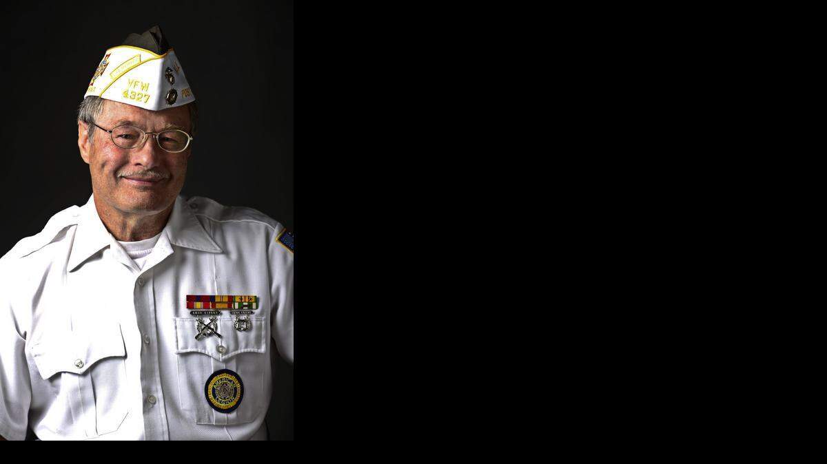 
Marine Corps veteran John Bain, who served in the Vietnam War, poses for a portrait in Merced, Calif., Thursday, Oct. 23, 2014.
