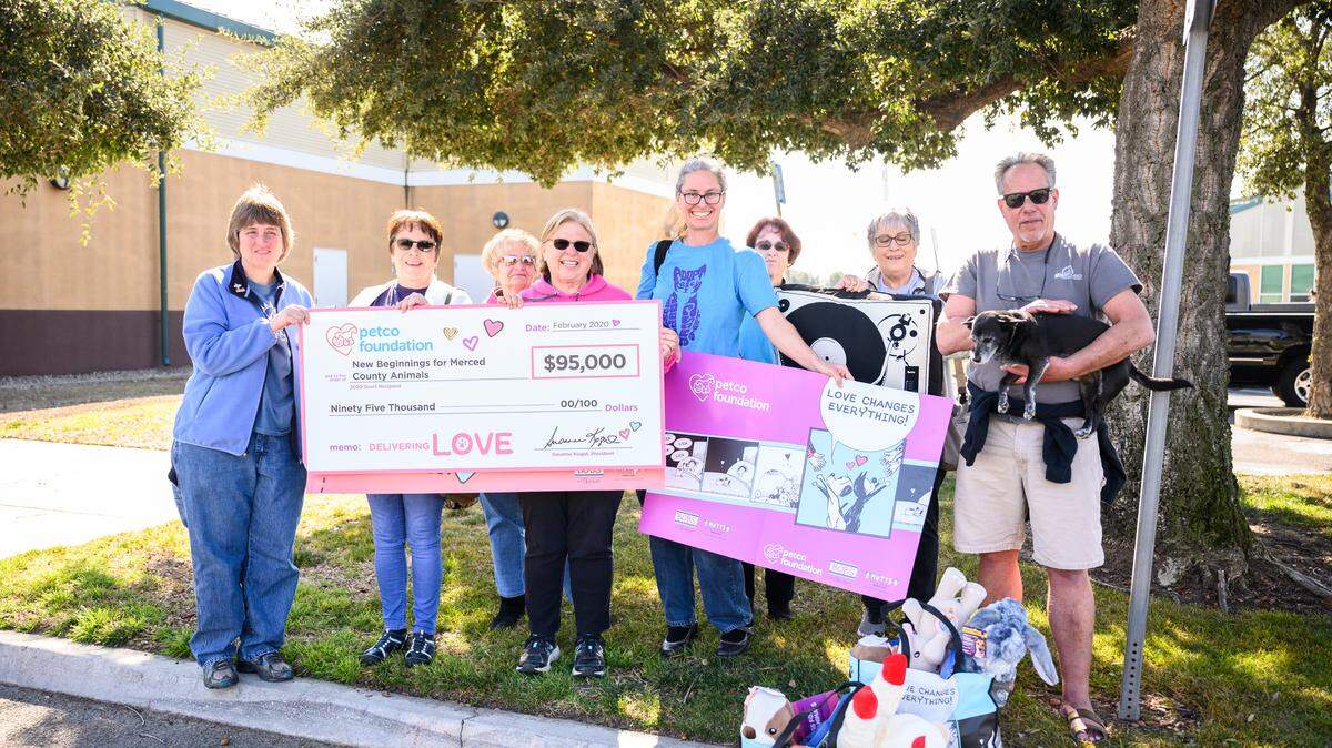 New Beginnings of Merced County received $95,000 recently from the Petco Foundation, to assist with the group’s efforts saving animals locally. 