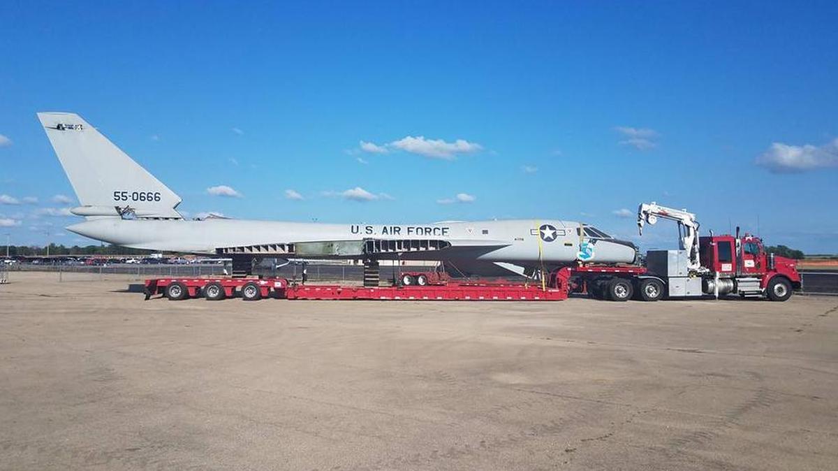 This Convair B-58 Hustler Strategic Bomber will arrive from Rantoul, Illinois to Castle Air Museum in Atwater Thursday, Aug. 17, 2017.