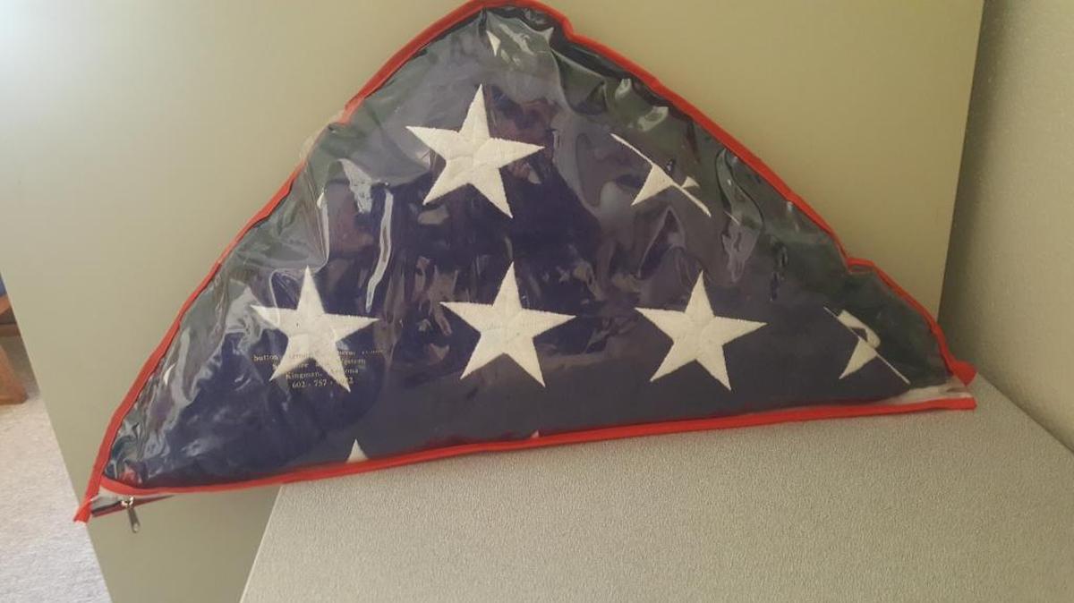 Merced police found a U.S. memorial flag issued to Sgt. Melvin L. Spratley while conducting a probation check. Police also found a copy of a heroic achievement letter issued to Spratley for his actions in WWII. Police are seeking out relatives in order to return the property.