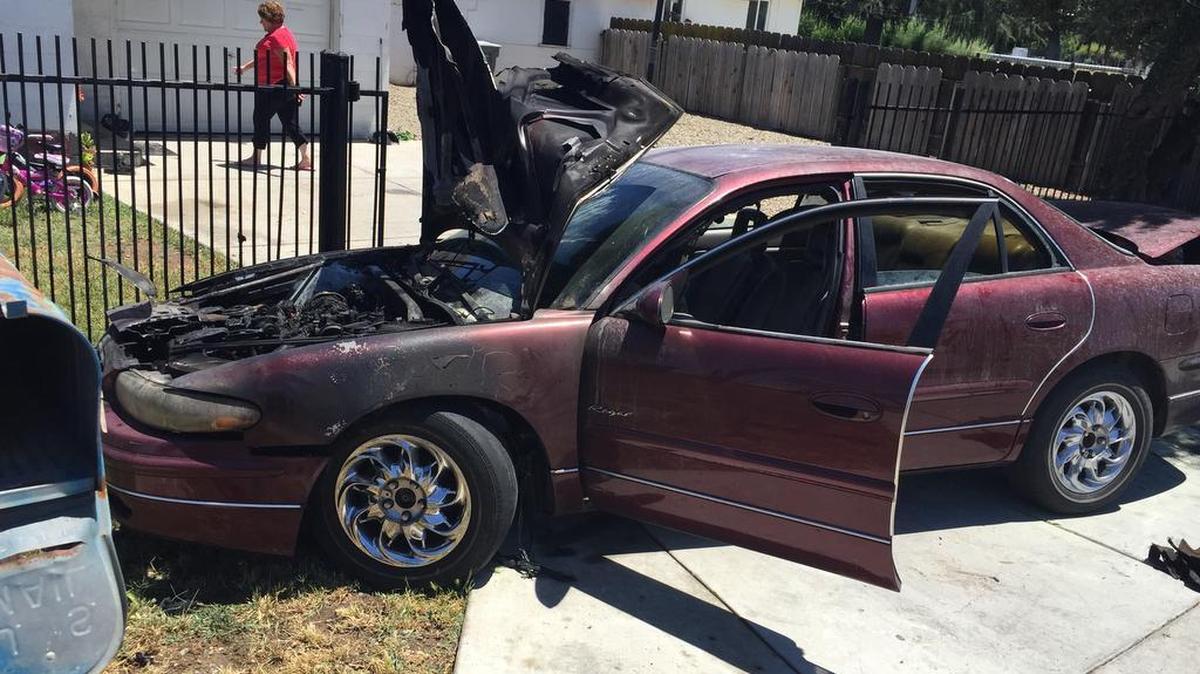After a mechanical malfunction, a Buick Regal crashed into a fence in front of a home in the 1900 block of Kelly Avenue on Tuesday, June 7, 2016.
