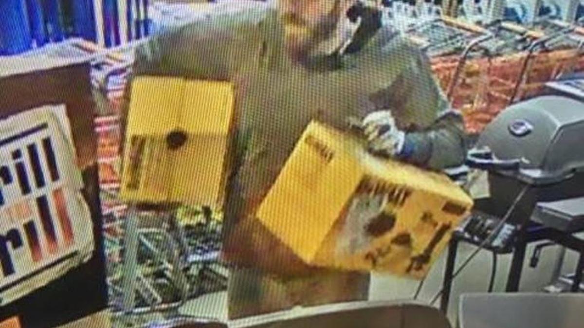 Surveillance shows a burglar who broke into Home Depot about 2 a.m. Monday, May 16, 2016, and stole thousands of dollars worth of tools.