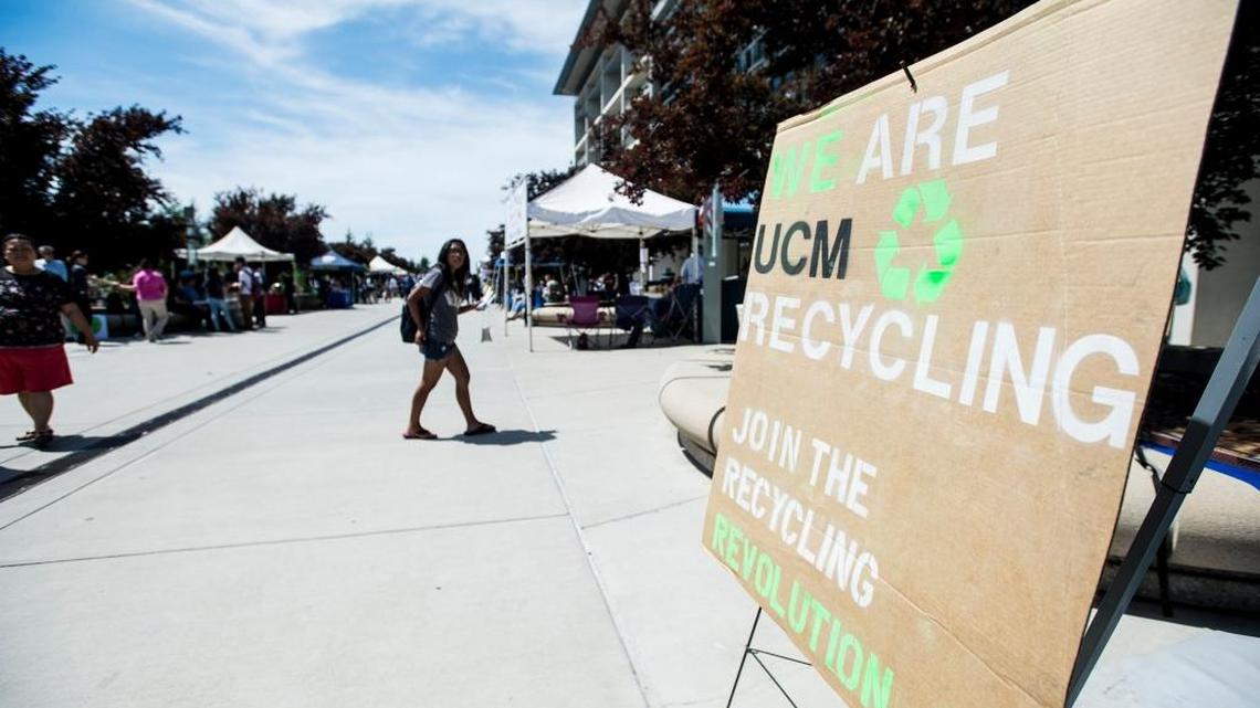 The UC Merced campus observes Earth Day last April. In an open letter, nearly 100 faculty members joined colleagues statewide in signing an open letter urging President Donald Trump to combat global warming.