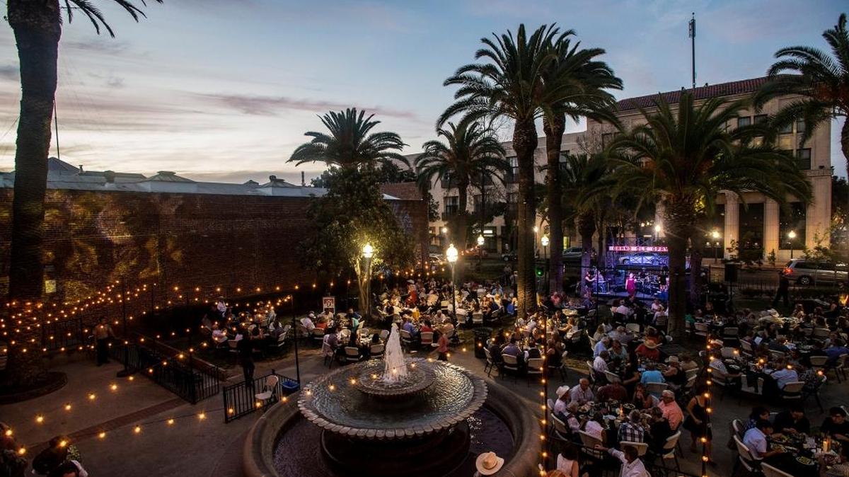 Guests pack Bob Hart Square for Playhouse Merced’s 2015 gala, “A Night at the Opry,” in August.