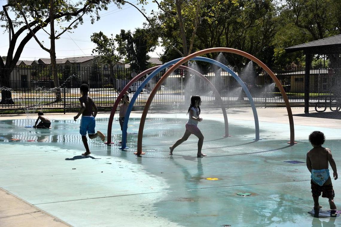 The Marci Stenberg Splash Pad at Merced’s Steven Leonard Park is shown here. On Monday, Feb. 24, 2020, the Atwater City Council approved a splash pad for Veterans Park. 
