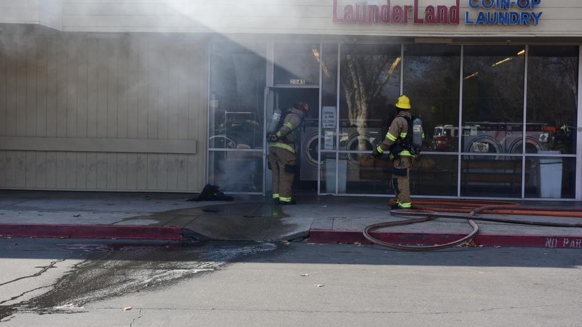 Merced City Fire Department responded to a small fire at LaunderLand on G Street in Merced Friday afternoon. One dryer unit sustained damage in the fire. No injuries were reported.
