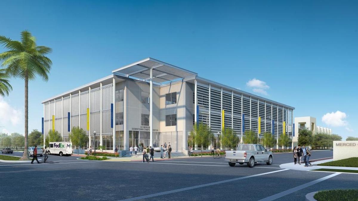 Artist’s rendering of UC Merced’s Downtown Campus Center