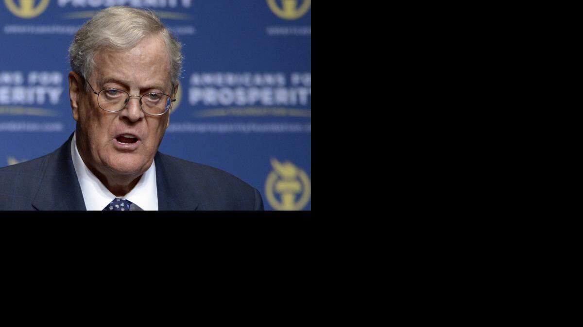 
David Koch, pictured, and his brother Charles plan to spend nearly $1 billion on Republican candidates and causes in 2016 races.
