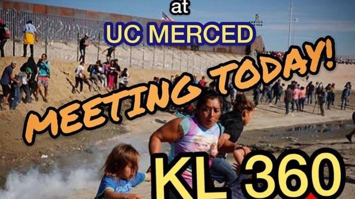 This is the image UC Merced’s Republican student group used to advertise its meeting in November. Making fun of children being gassed is heartless.