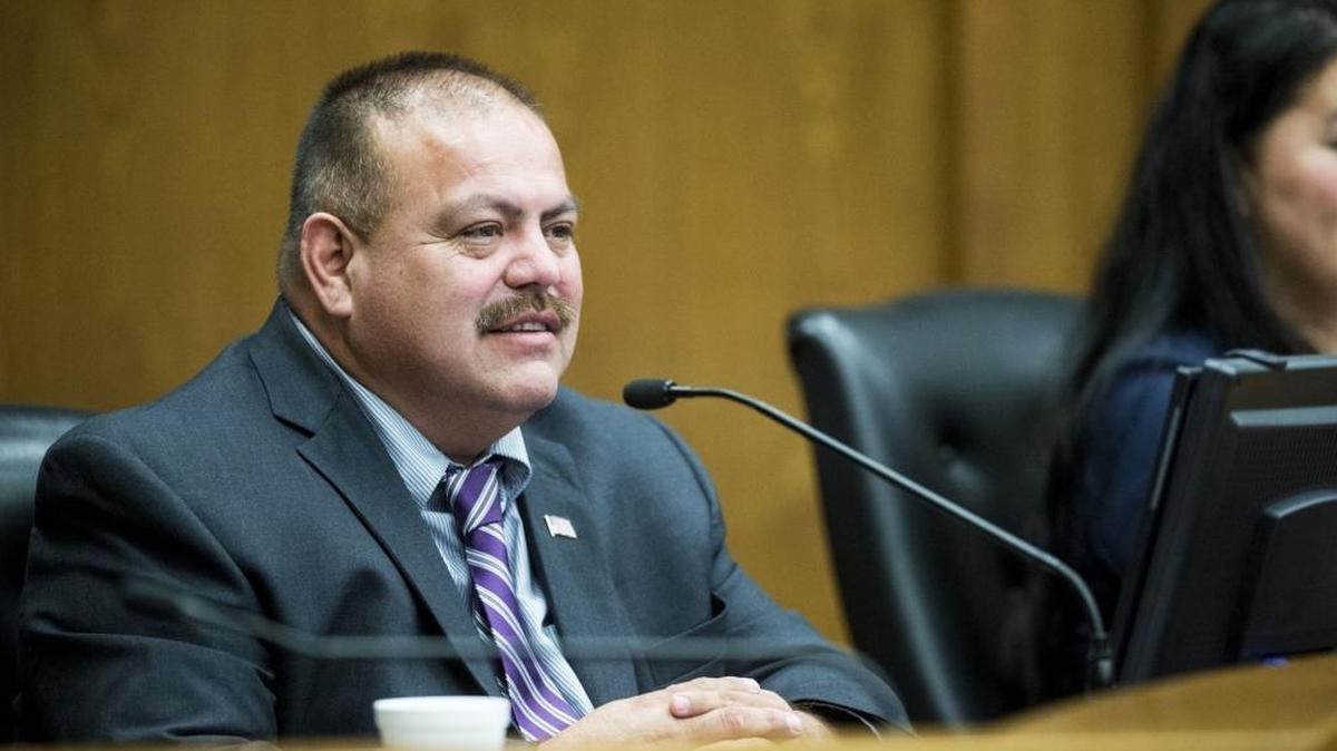 Merced County District 1 Supervisor Rodrigo Espinoza attends a Board of Supervisors meeting. He is angry the board has rejected the “participatory budgeting” concept, feeling it excludes the public.