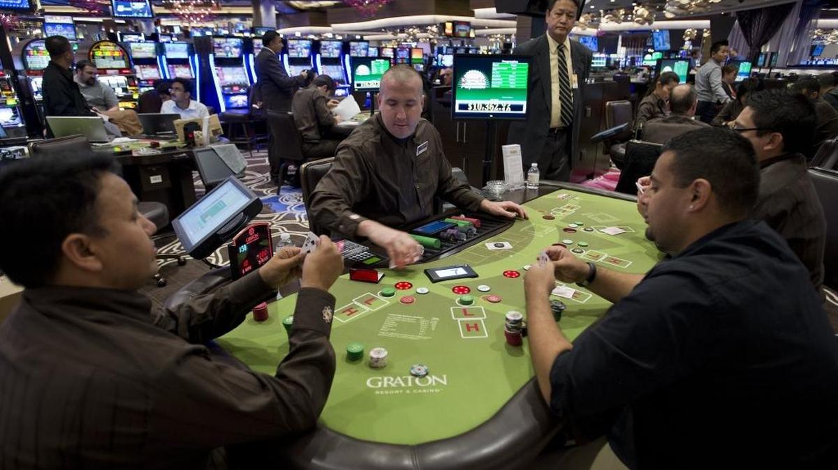 Dealers practice before the opening of the 340,000-square-foot Graton Casino and Resort in Rohnert Park before its 2013 opening – the closest Indian tribe-owned casino to San Francisco.