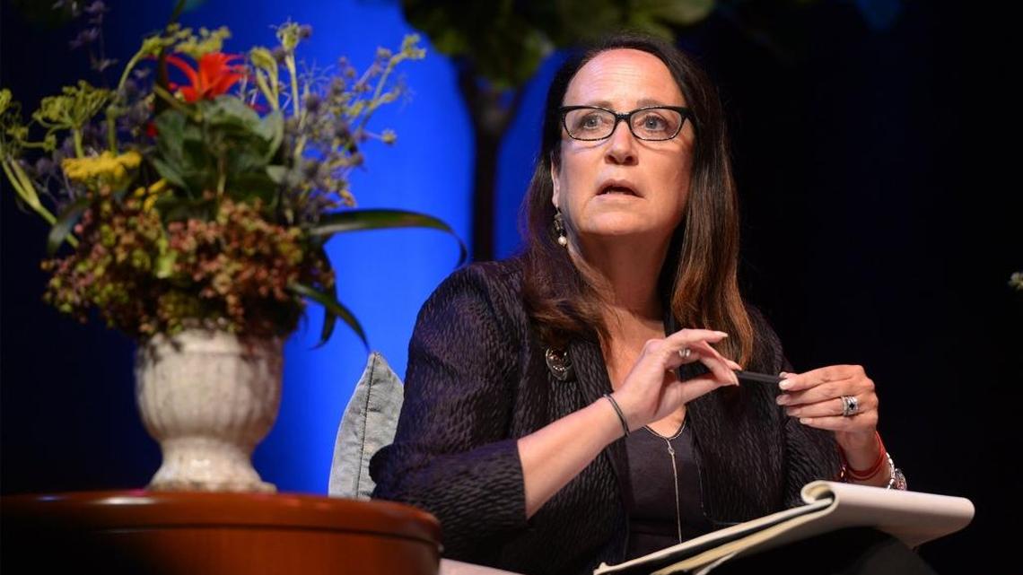 Felicia Marcus at a water symposium in Modesto in 2015.