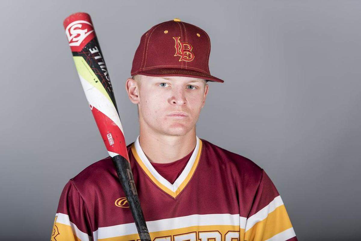 Los Banos’ Trent Mallonee poses for a portrait in Merced, Calif. Mallonee is the Merced Sun-Star’s Baseball Player of the Year.