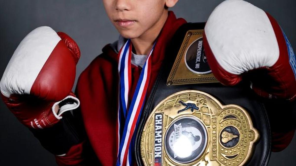 Jesus Haro, 13, of Merced, won a Junior Olympic Boxing championship in Dallas last week.