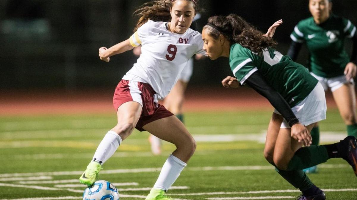 Golden Valley girls soccer player Amenah Munoz (9) was named the 2017-18 Central California Conference MVP after leading the Cougars in scoring. Munoz won the award despite suffering a season-ending knee injury.