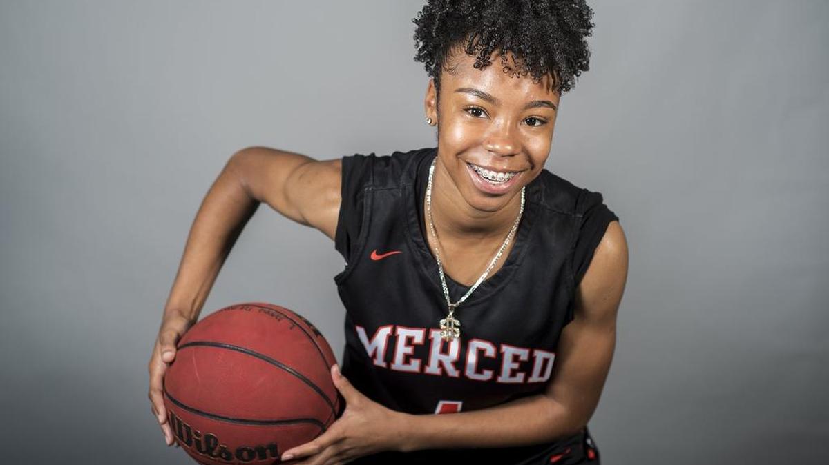 Merced High School's Amaya Ervin poses for a portrait in Merced, Calif., on Thursday, April 5, 2018. Ervin is the Merced Sun-Star's Girls Basketball Player of the Year.