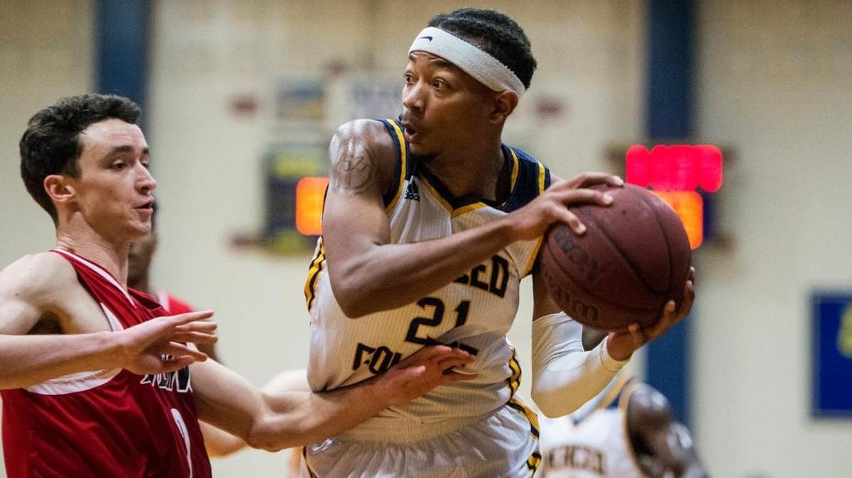 After averaging almost a double-double for the season, Merced College sophomore Deonta Woodard (21) was named CVC co-MVP