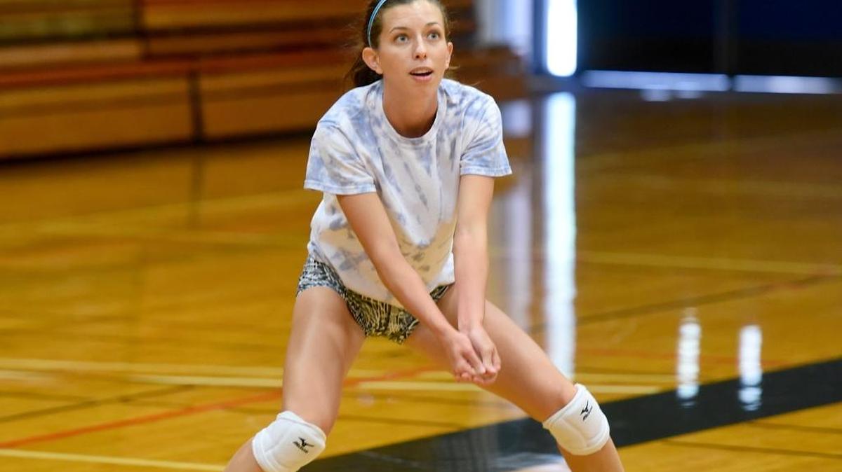 Merced College sophomore Rachel Kaler is one of four returners for the Lady Devil volleyball team. Monday, Aug. 30, 2016 in Merced.