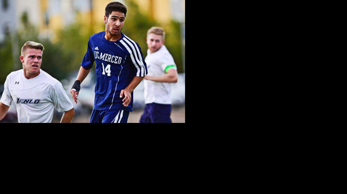 
UC Merced’s Cody Golbad (14) led the California Pacific Conference with 17 goals.
