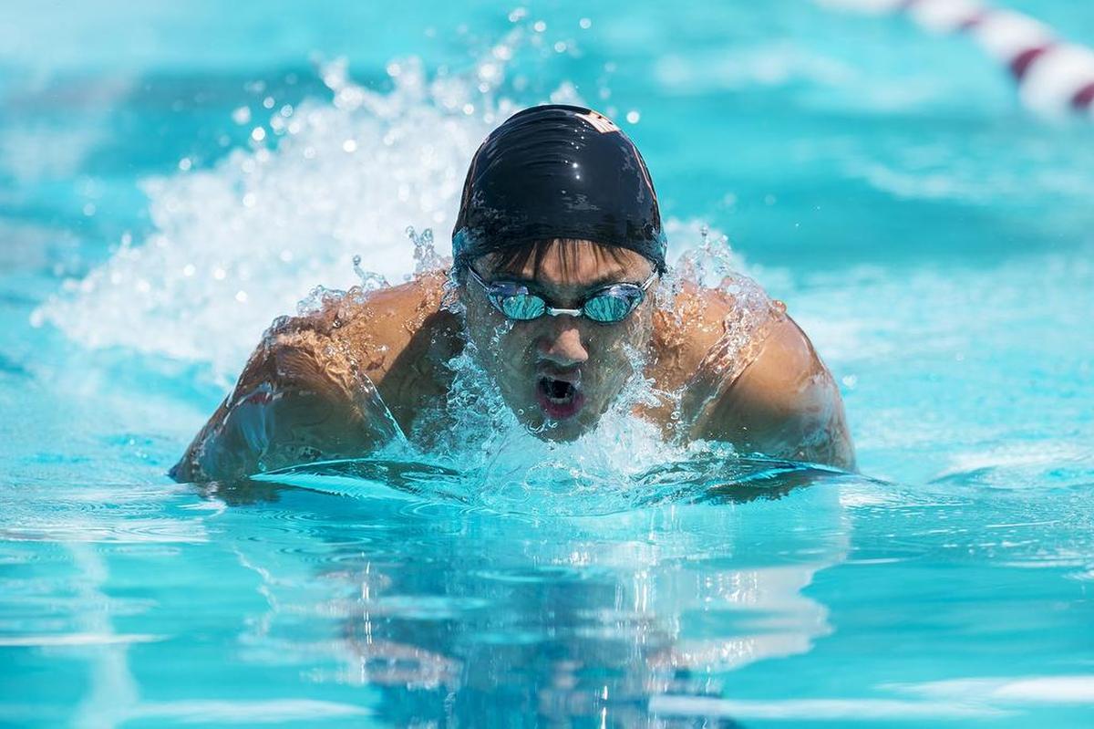 Merced’s David Chen competes in the 200-meter individual medley during the Central California Conference Championships at Golden Valley High School in Merced, Calif., on Saturday, April 28, 2018.