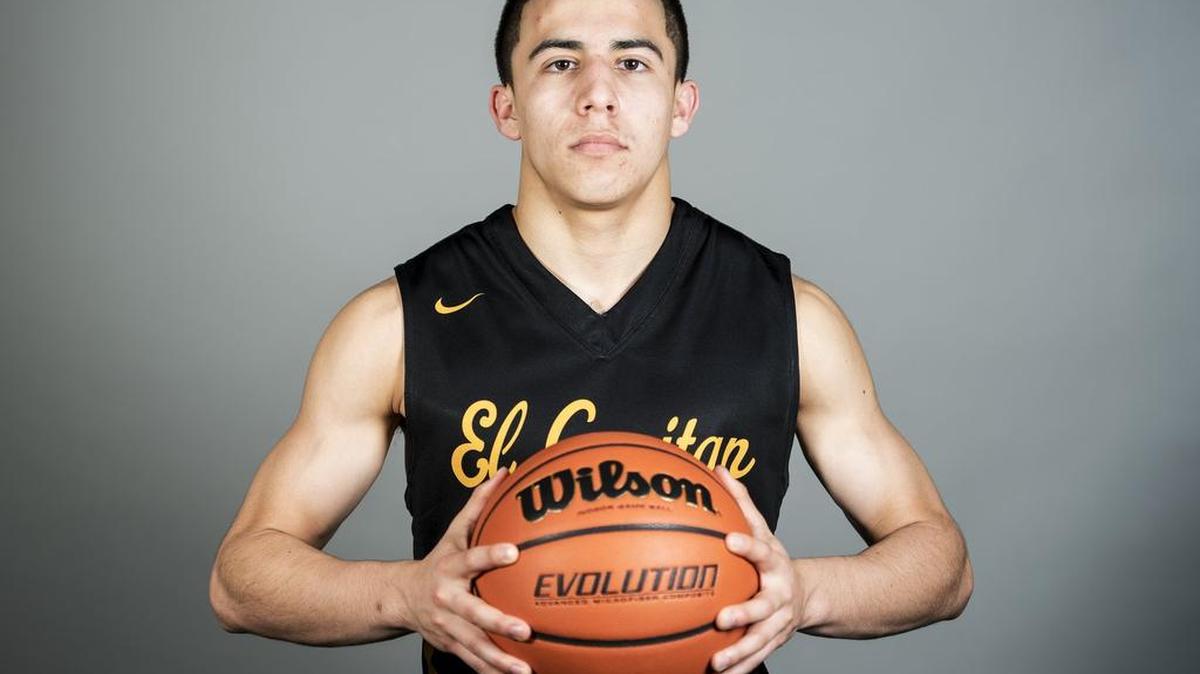 El Captian High School's Angel Serena poses for a portrait in Merced, Calif., on Thursday, March 29, 2018. Serena is the Merced Sun-Star's Boys Basketball player of the Year.