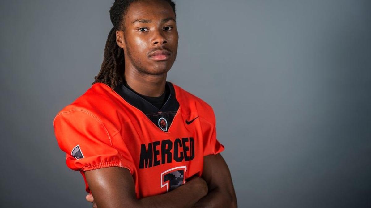 Merced High School's Dhameer Warren poses for a portrait at the Merced Sun-Star office in Merced, Calif., on Wednesday, Aug. 2, 2017.