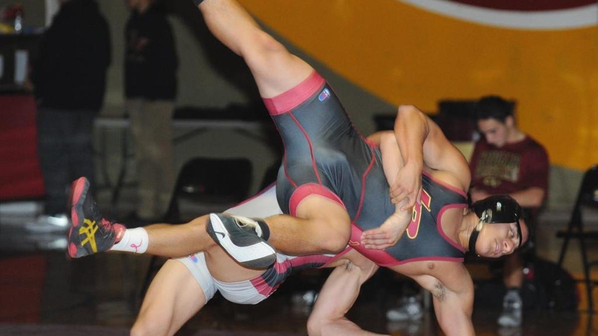 Joe Leyva, front, and the Los Banos wrestling team are set to host the sixth annual Morning Star invitational on Saturday.