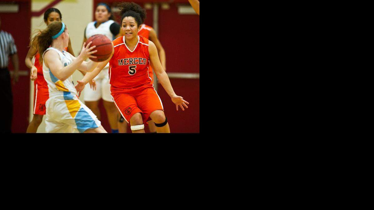 
Merced’s Symone Gilliam (5) is among three starters who returned this season for the Bears, who have had at least a share of the past three Central California Conference itles.
