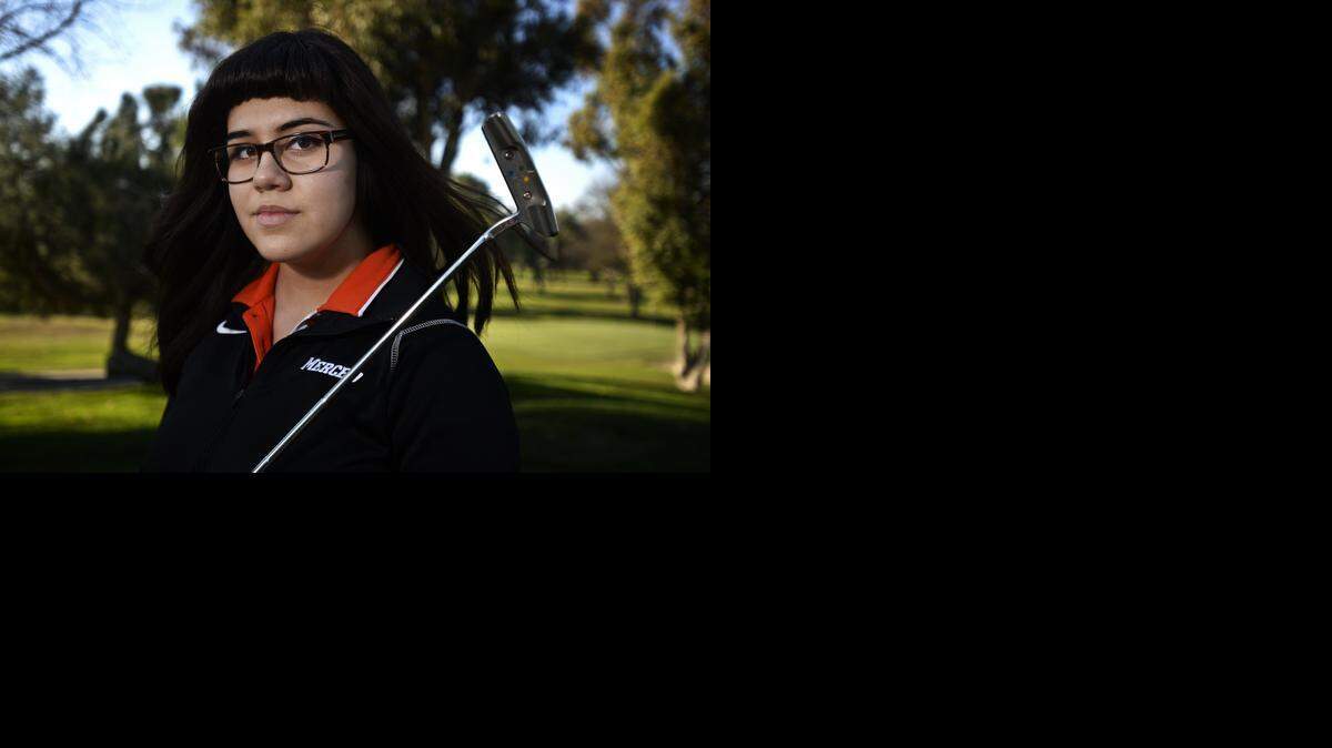 
Merced High School junior Netanya Hernandez at the Merced Golf & Country Club in Merced, Calif., Tuesday, Dec. 30, 2014. Hernandez has been selected as the Merced Sun-Star All-Area player of the year.

