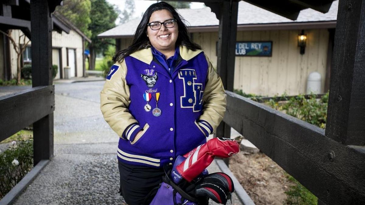Livingston High School's Alexi Gonzalez poses for a portrait at the Rancho Del Rey Gold Club in Atwater, Calif., on Friday, Dec. 23, 2016. Gonzalez is the Merced Sun-Star All Area girls golfer.