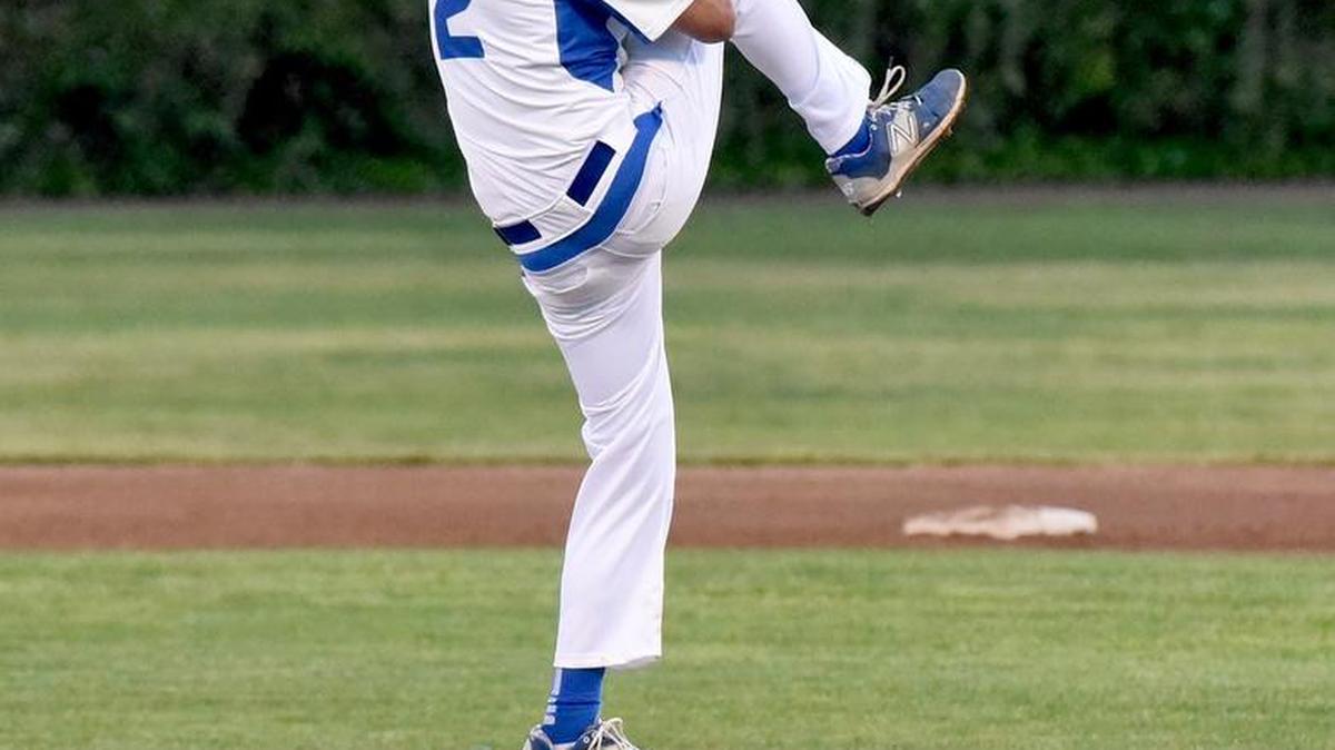 Atwater pitcher Adrian Estrada delivers a pitch against Livingston on Monday night. Estrada pitched into the seventh and got the win. Atwater won 11-4 on the first day of the Fran Oneto/Atwater-Winton Lions Easter Tournament. Monday, March 28, 2016 in Atwater.