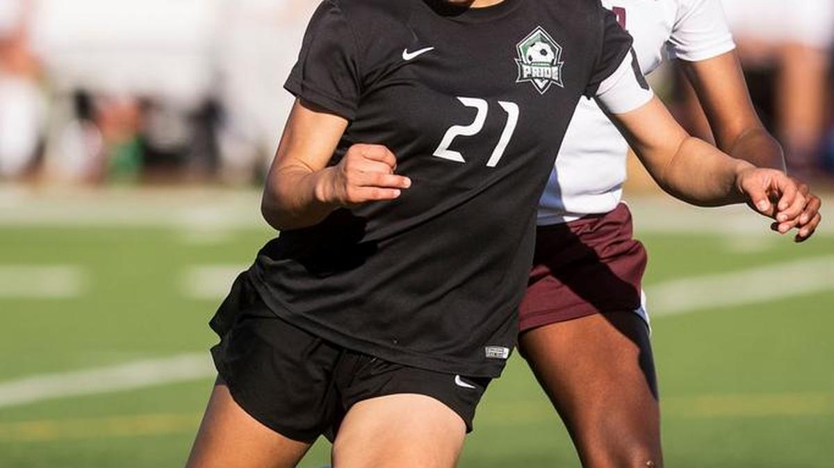 Golden Valley senior Imari Barnes, back, made a smooth transition to center back for the Cougars this year, earning her CCC co-Defender of the Year.