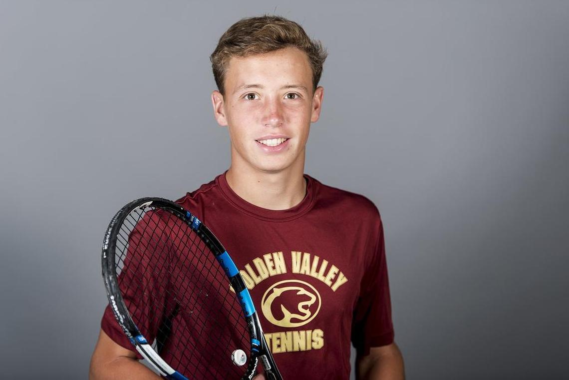 Golden Valley's Coen Alewijnse poses for a portrait in Merced, Calif., on Thursday, June 14, 2018. Alewijnse is the Merced Sun-Star's Boys Tennis Player of the Year.