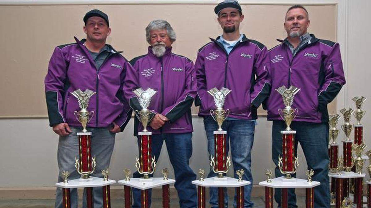 Champions honored at the Merced Speedway <137>A<137>awards <137>B<137>banquet included Chris Corder of Modesto (Mini-Stocks), Mike Henault of La Grange (Valley Sportsman), Rick Diaz of Chowchilla (IMCA SportMod) and Paul Stone of Winton (IMCA Modified). <137>Mike Adaskaveg Photo<137><252><137>(022115) Merced Speedway -<252><137>