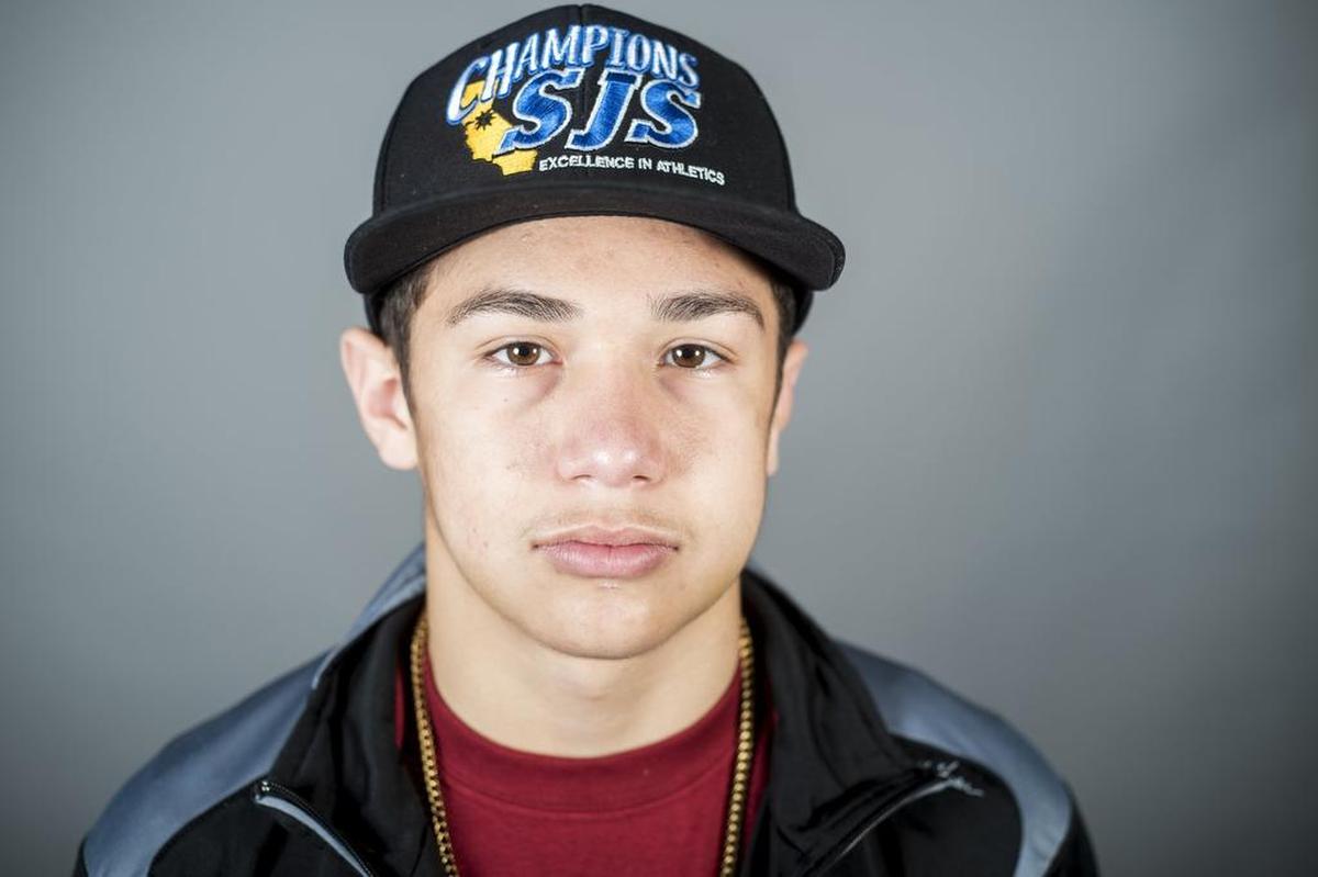 Golden Valley High School's Cayden Wickard poses for a portrait in Merced, Calif., on Friday, April 6, 2018. Wickard is the the Merced Sun-Star's Boys Wrestler of the Year.
