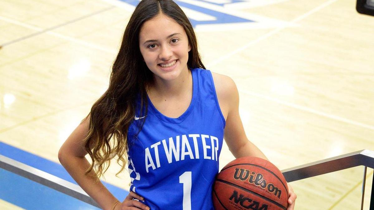 Atwater senior Kelsey Valencia poses for a photo in Atwater, Calif., on Wednesday, April 3, 2019. Valencia is the Merced Sun-Star Girls Basketball Player of the Year.